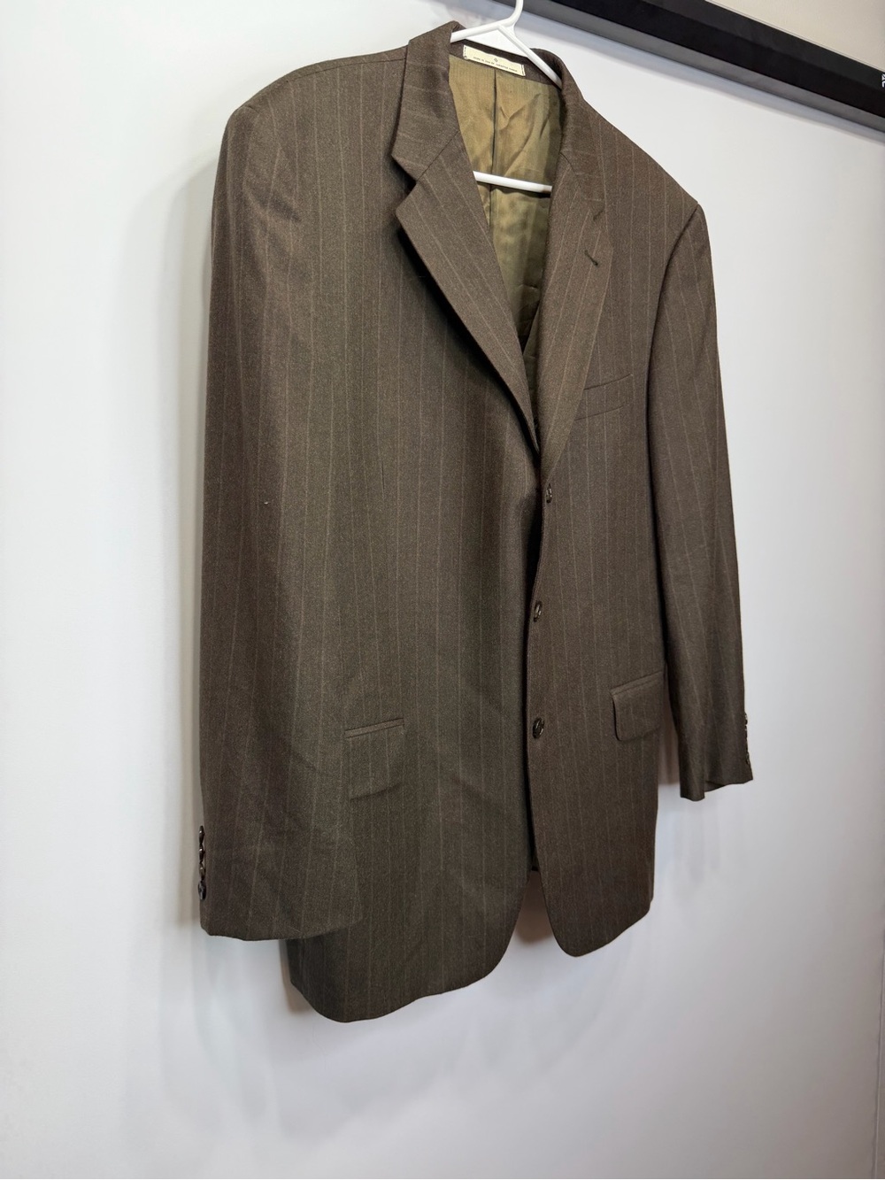 Joseph Abboud Nordstrom pinstripe wool blazer Size 42R Possible Women's XL - Picture 4 of 14